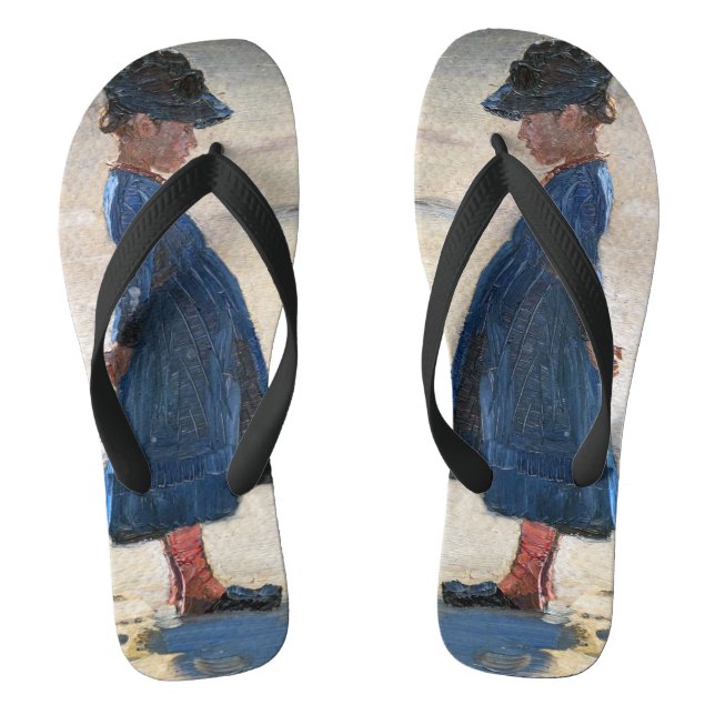 Kroyer - Little Girl standing on Skagen Beach Jandals (Footbed)