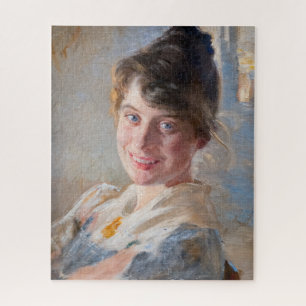 Kroyer - Portrait of the Artist’s Wife Marie Jigsaw Puzzle