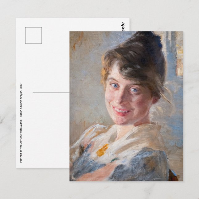 Kroyer - Portrait of the Artist’s Wife Marie Postcard (Front/Back)