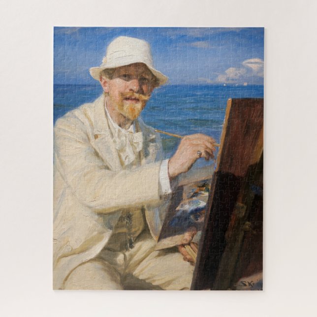 Kroyer - Self-Portrait at Skagen Beach Jigsaw Puzzle (Vertical)