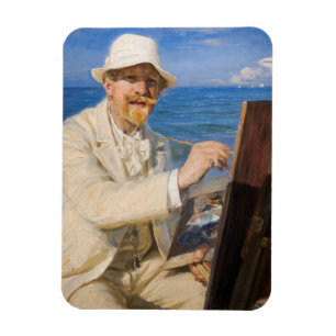 Kroyer - Self-Portrait at Skagen Beach Magnet