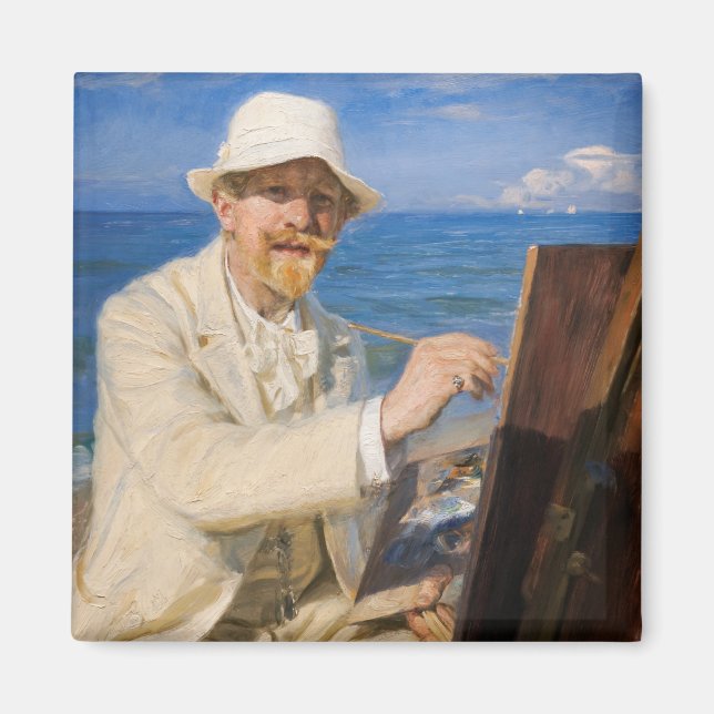 Kroyer - Self-Portrait at Skagen Beach Magnet (Front)