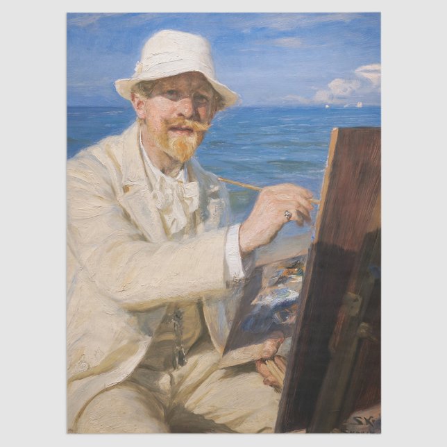 Kroyer - Self-Portrait at Skagen Beach Tissue Paper (Creator Uploaded)