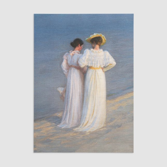 Kroyer - Summer Evening on Skagen Beach Closeup Tissue Paper (Creator Uploaded)