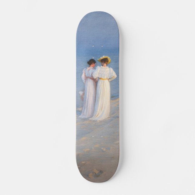 Kroyer - Summer Evening on Skagen Beach Skateboard (Front)