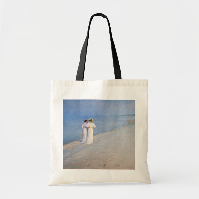 Kroyer - Summer Evening on Skagen Beach Tote Bag (Front)