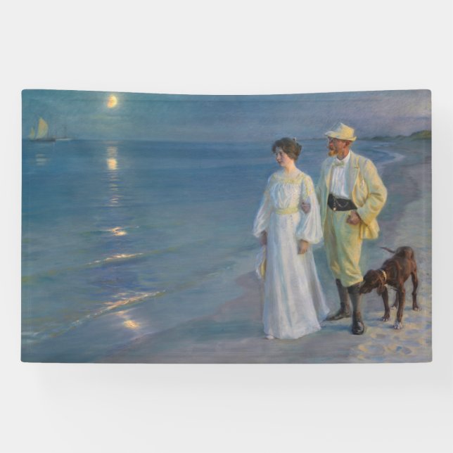 Kroyer - The Artist and his Wife on the Beach Banner (Horizontal)