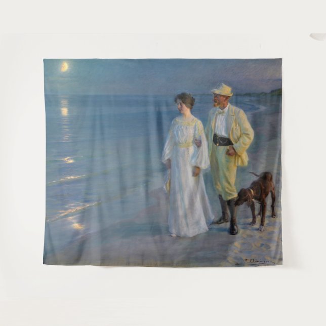 Kroyer - The Artist and his Wife on the Beach Tapestry (Front (Horizontal))