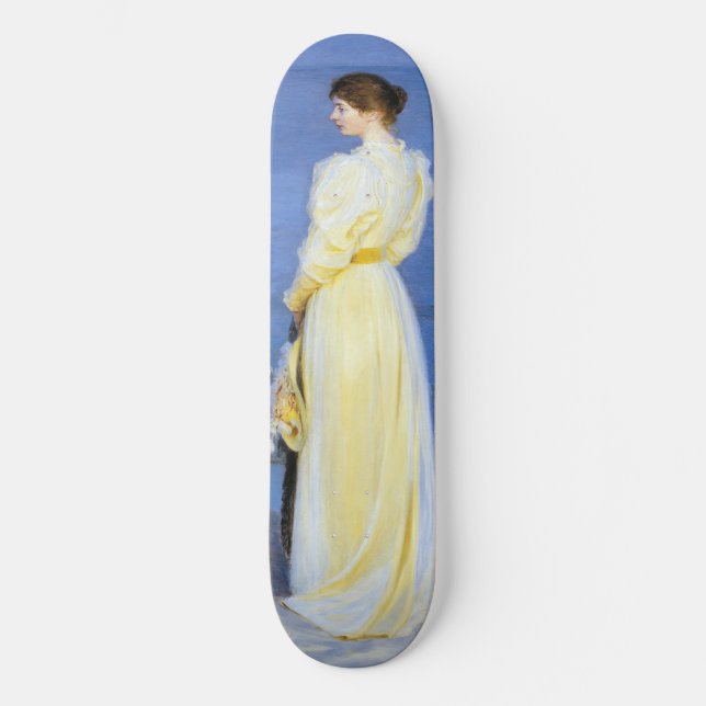 Kroyer - The Artist's Wife and Dog by the Shore Skateboard (Front)