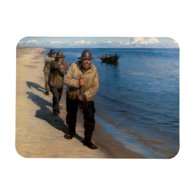 Kroyer - Three Fishermen Pulling a Boat Magnet (Horizontal)