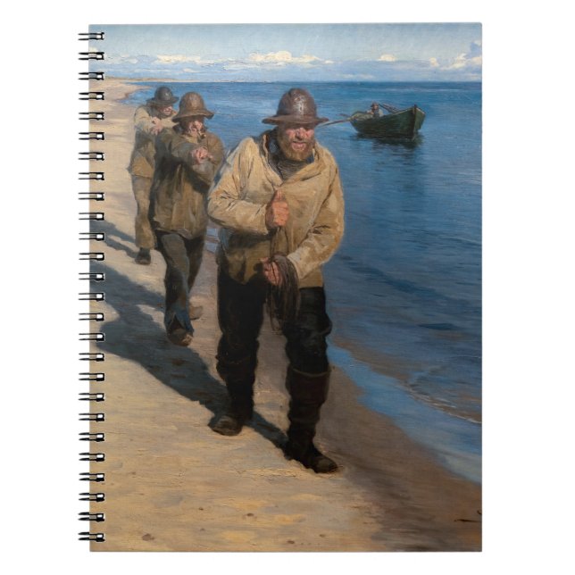 Kroyer - Three Fishermen Pulling a Boat Notebook (Front)