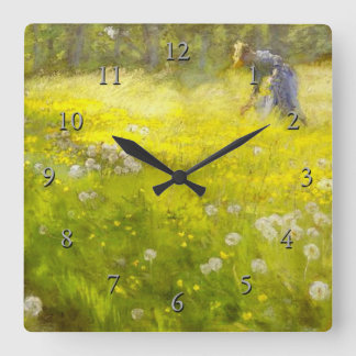 Kroyer's Garden at Skagen Square Wall Clock