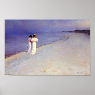 Kroyer's "Summer Afternoon on Skagen Beach" Poster