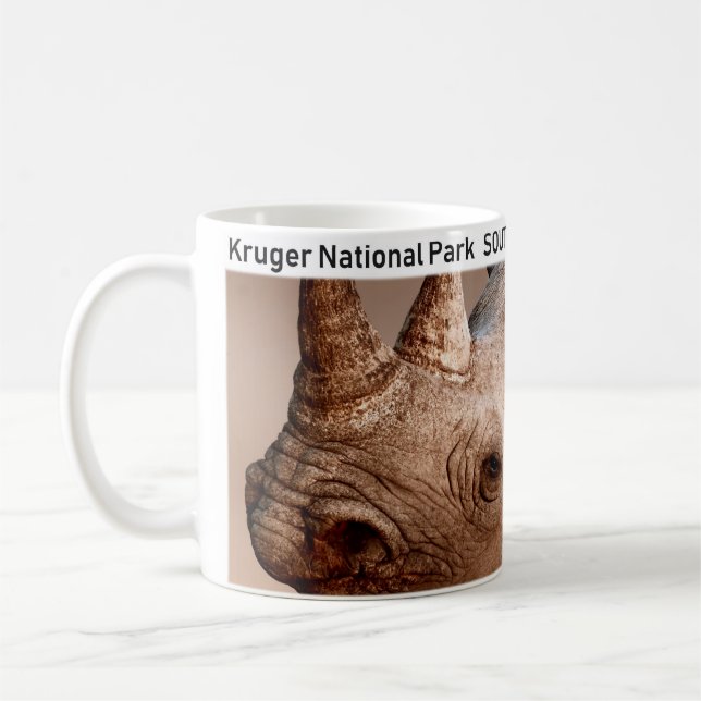 Kruger National Park Rhino Coffee Mug (Left)