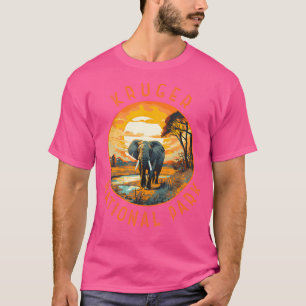 Kruger National Park South Africa Elephant Retro D T-Shirt