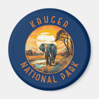 Kruger National Park South Africa Elephant Retro