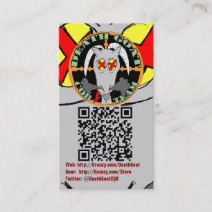 Krunzy.com and Death Goat Biz Cards with QR codes