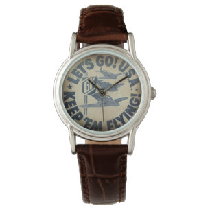Krupa WWII wartime bassdrum logo watch
