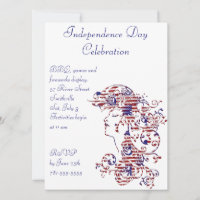 KRW American Beauty 4th of July Invitation
