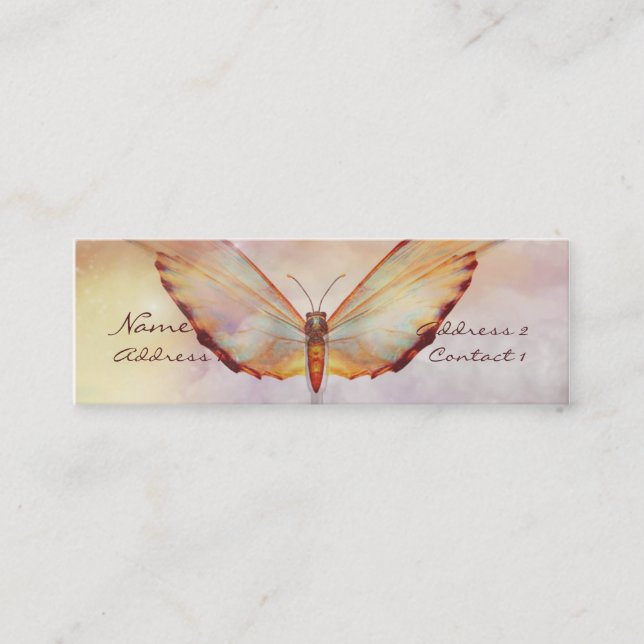 KRW Beautiful Butterfly Pastel Profile Card (Front)