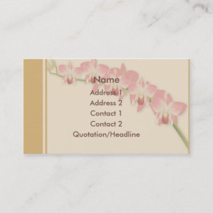 KRW Beautiful Orchids Custom Business Card