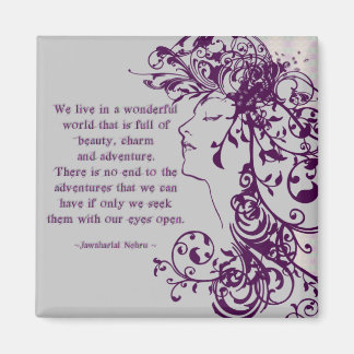 KRW Beauty Flourishes Quote Magnet