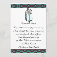 KRW Border Dreamcatcher Custom Wedding Invitation