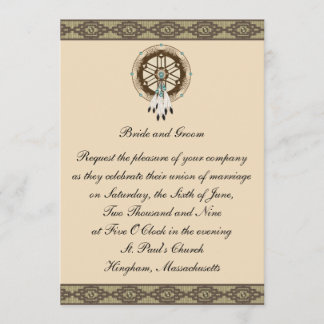 KRW Border Dreamcatcher Custom Wedding Invitation