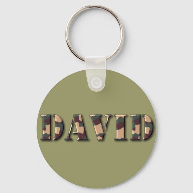 KRW Camoflage Name Keychain - David (Front)