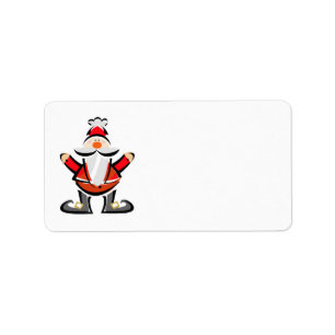KRW Cartoon Star Santa Claus Blank Address Label