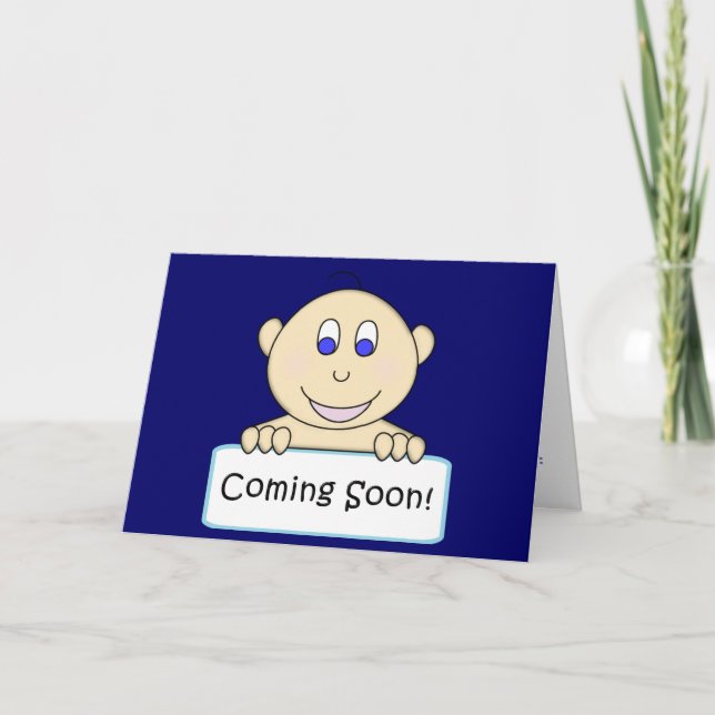 KRW Coming Soon Boy Baby Shower Invitation (Front)