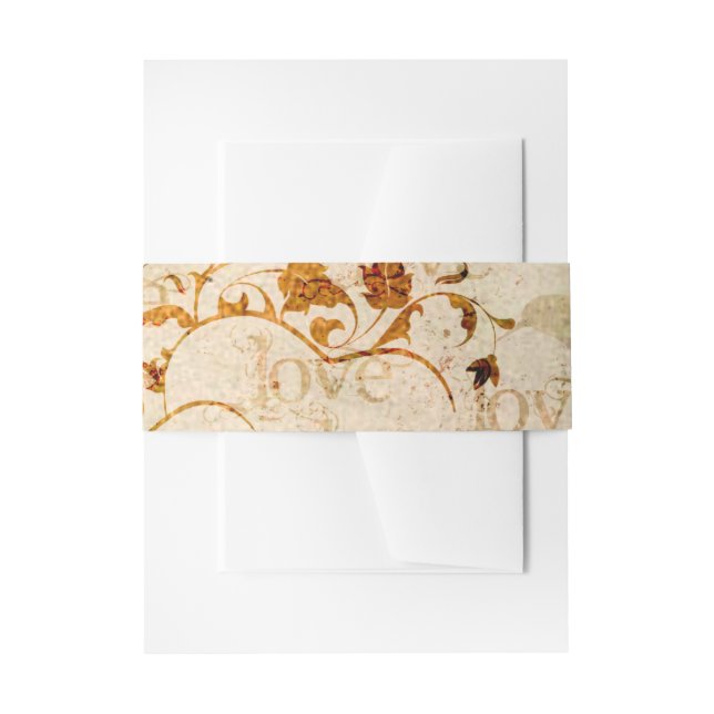 KRW Corinthians Love is: Invitation Belly Bands Band (Front Example)