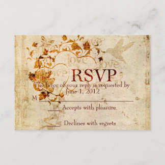 KRW Corinthians Love is: Wedding RSVP Ecru