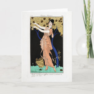 KRW Costumes Parisiens 1914 Blank Note Card