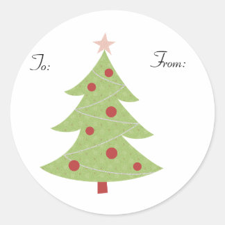 KRW Country Xmas Tree To and From Stick on Tags
