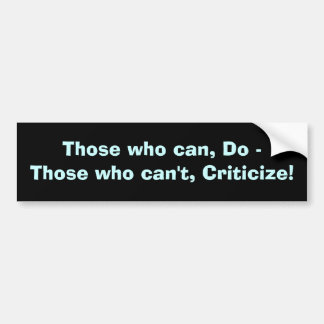 KRW Criticise Bumper Sticker