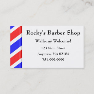 KRW Custom Barber Shop Appointment Card