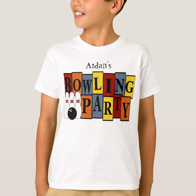 KRW Custom Bowling Birthday Party Kid's T-Shirt (Front)