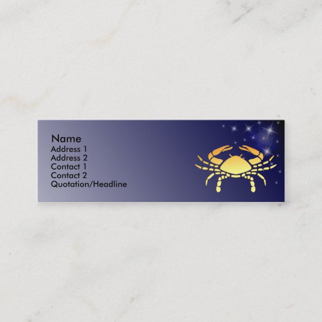 KRW Custom Cancer Zodiac Sign Profile Card (Front)