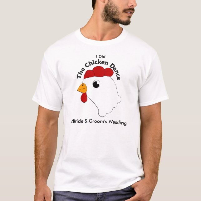 KRW Custom Funny Chicken Dance Wedding T-Shirt (Front)