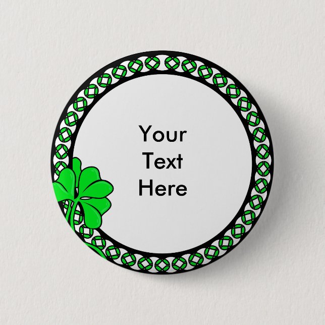 KRW Custom Irish Shamrock Circle 6 Cm Round Badge (Front)
