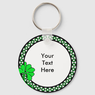 KRW Custom Irish Shamrock Circle Key Ring