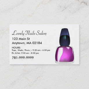 KRW Custom Nail Salon Appointment Card