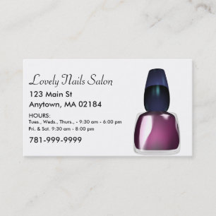 KRW Custom Nail Salon Appointment Card