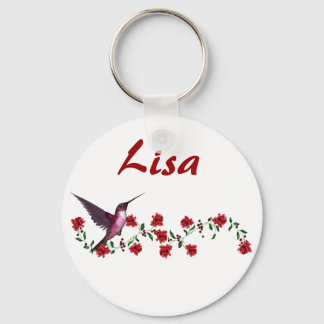 KRW Custom Name Hummingbird Key Ring
