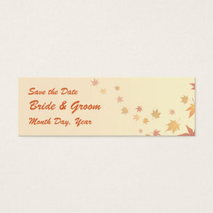 KRW Custom Save the Date Fall Leaves Wedding