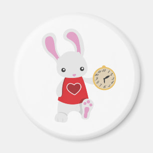KRW Cute Wonderland White Rabbit Magnet