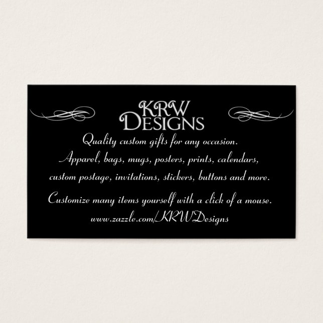 KRW Designs Business Cards (Front)