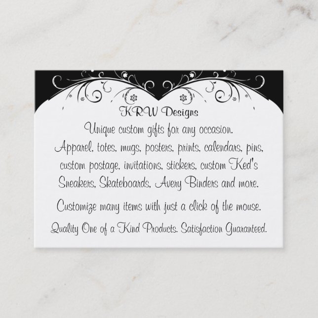KRW Designs Business Cards (Front)
