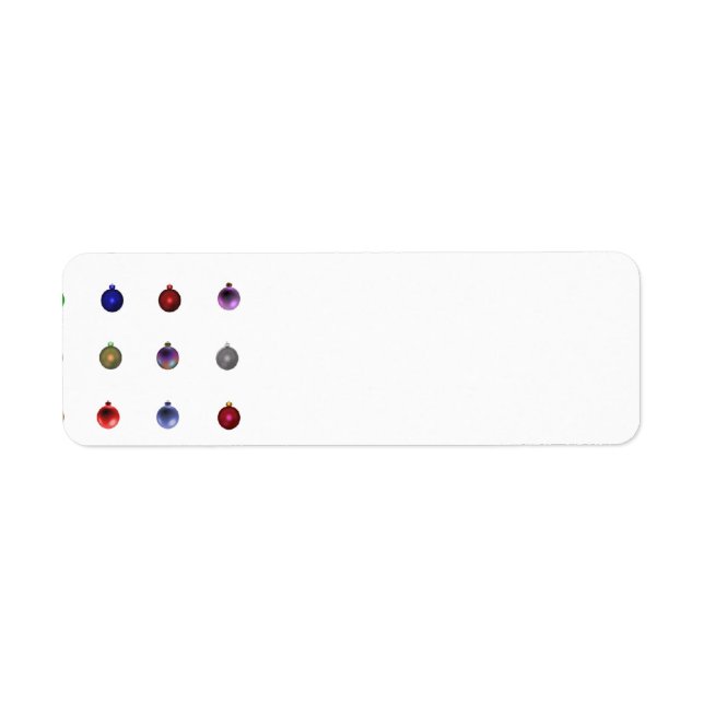 KRW Festive Christmas Ornament  Blank Label (Front)